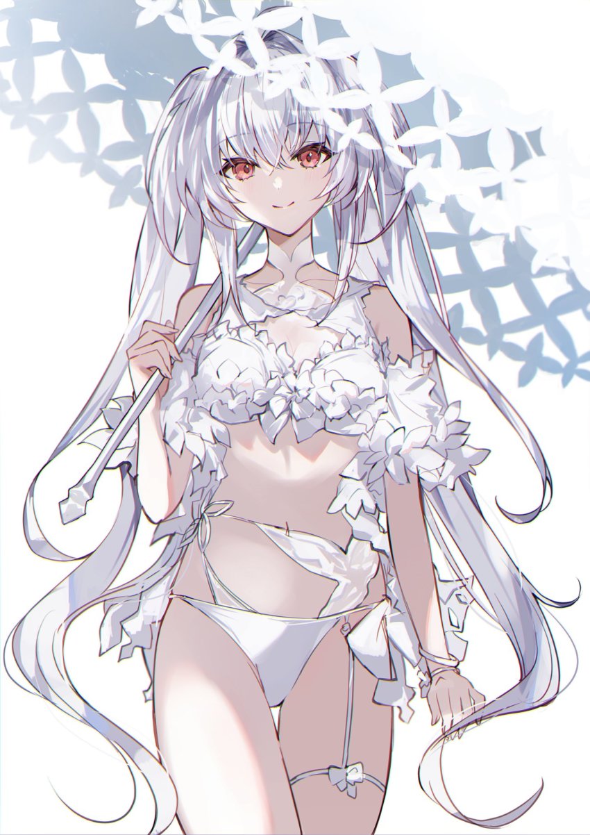 1girl, bikini, breasts, cowboy_shot, fate/grand_order, fate_(series), highres, holding