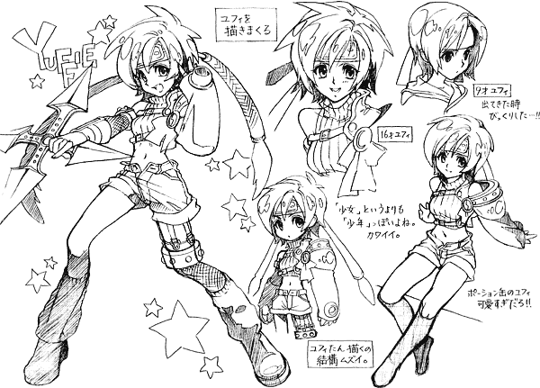 1990s_(style), 1girl, age_difference, before_crisis:_final_fantasy_vii, crisis_core:_final_fantasy_vii, final_fantasy, final_fantasy_vii, greyscale