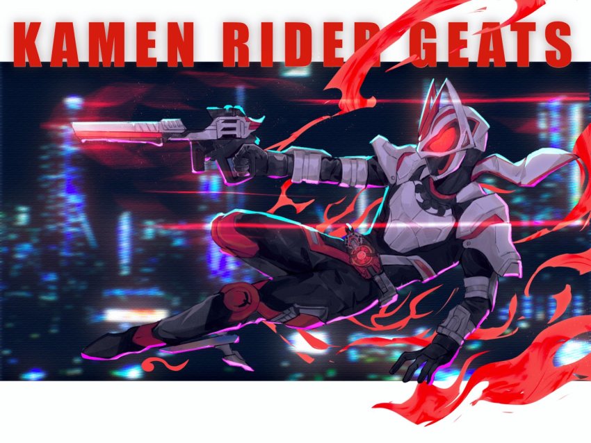 1boy, aiming, animal_ears, armor, armored_boots, black_bodysuit, black_boots, black_gloves