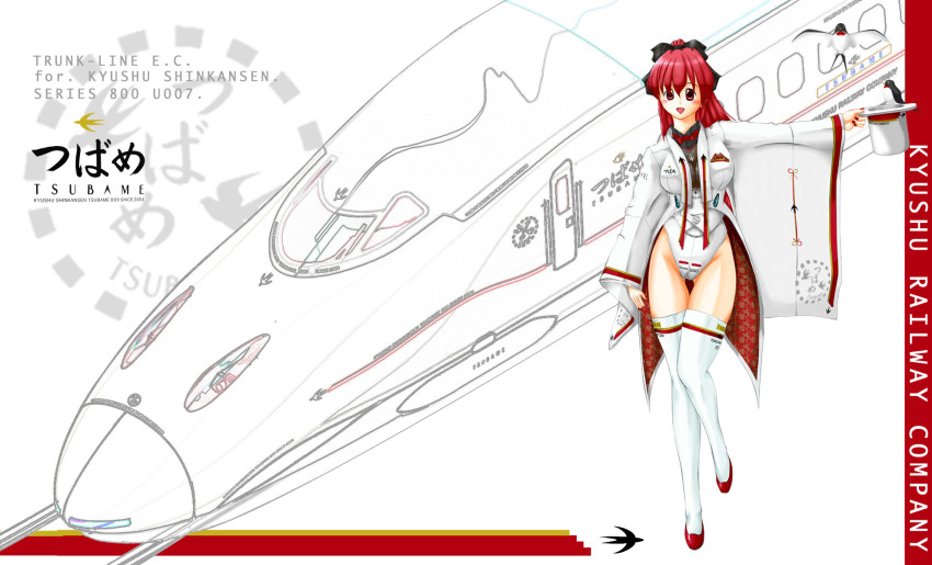 1girl, bird, highres, japan_railways, jr_kyushu, kyushu_railway_company, leotard, magician