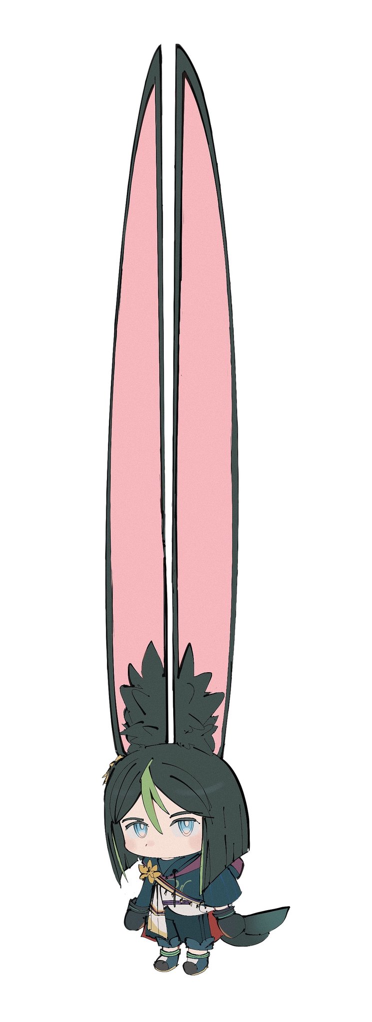 1boy, anatomical_nonsense, animal_ear_fluff, animal_ears, black_gloves, blue_cloak, blue_eyes, blue_footwear