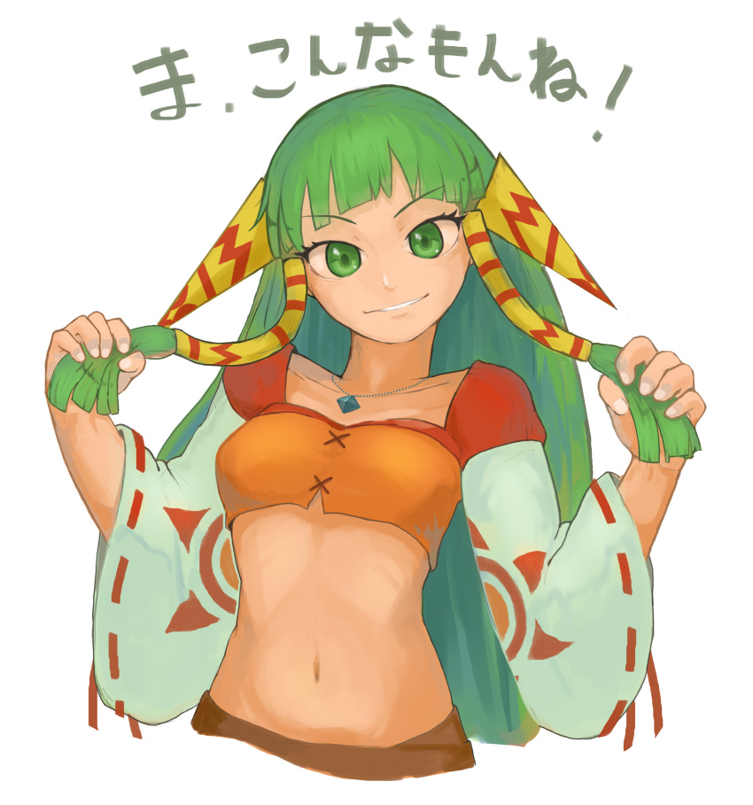 1girl, absurdres, akumesik, feena_(grandia), grandia, grandia_i, green_eyes, green_hair