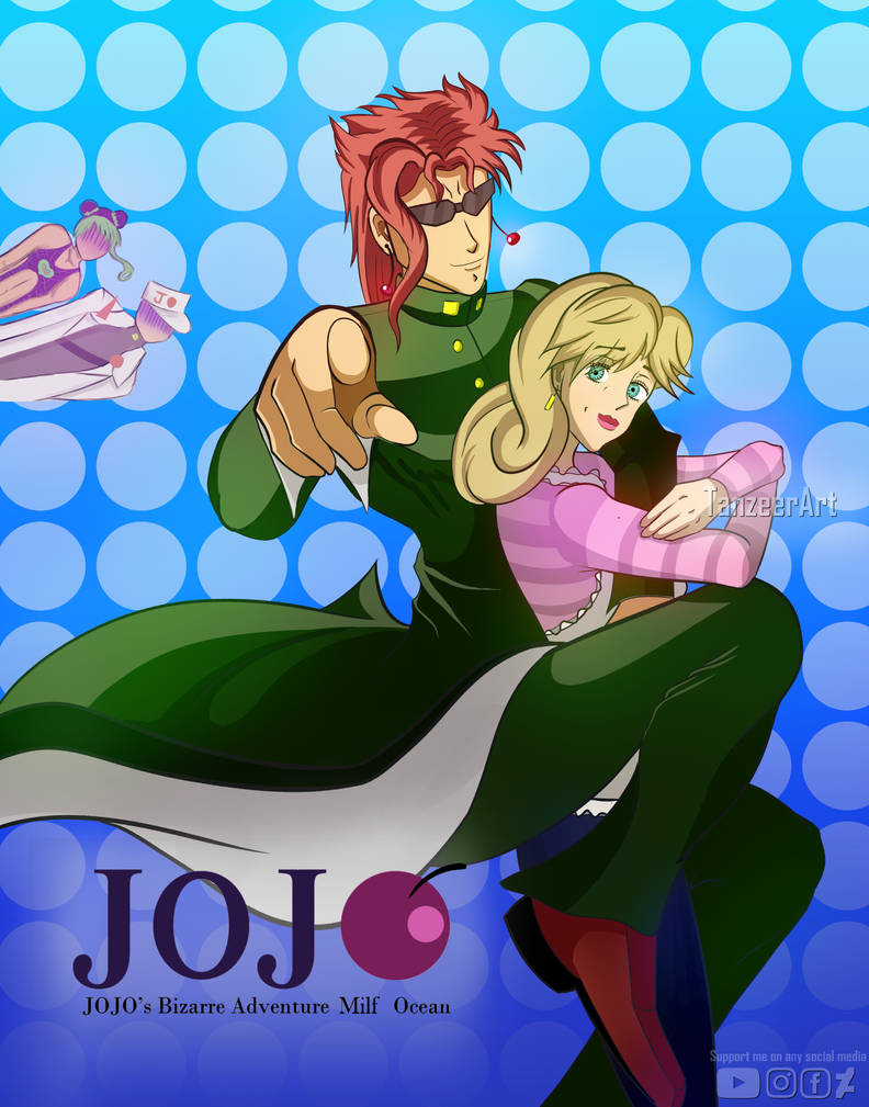 2boys, 2girls, cheating_(relationship), hetero, imminent_penetration, jojo_no_kimyou_na_bouken, kakyoin_noriaki, kakyoin_the_milf_hunter