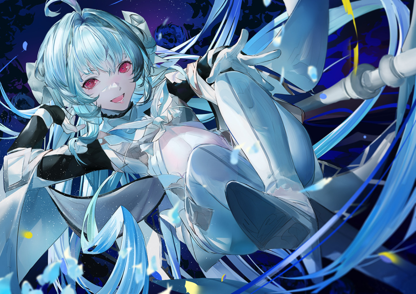 1girl, ahoge, blazpu, braid, breasts, dress, fate/grand_order, fate_(series)