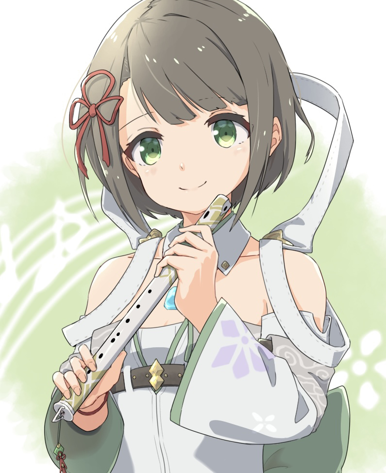 1girl, agnus_female_off-seer_uniform, bare_shoulders, belt, charm_(object), collar, collarbone, core_crystal_(xenoblade)