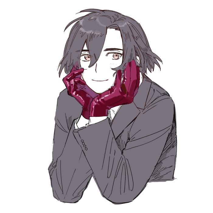 1boy, black_hair, black_jacket, brown_eyes, constantine_xi_(fate), cropped_torso, fate/grand_order, fate_(series)