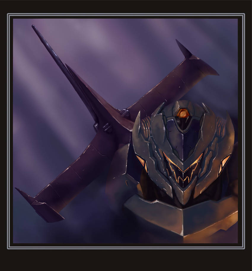 black_border, border, cowboy_bebop, crossover, from_below, highres, iron_saga, looking_at_viewer