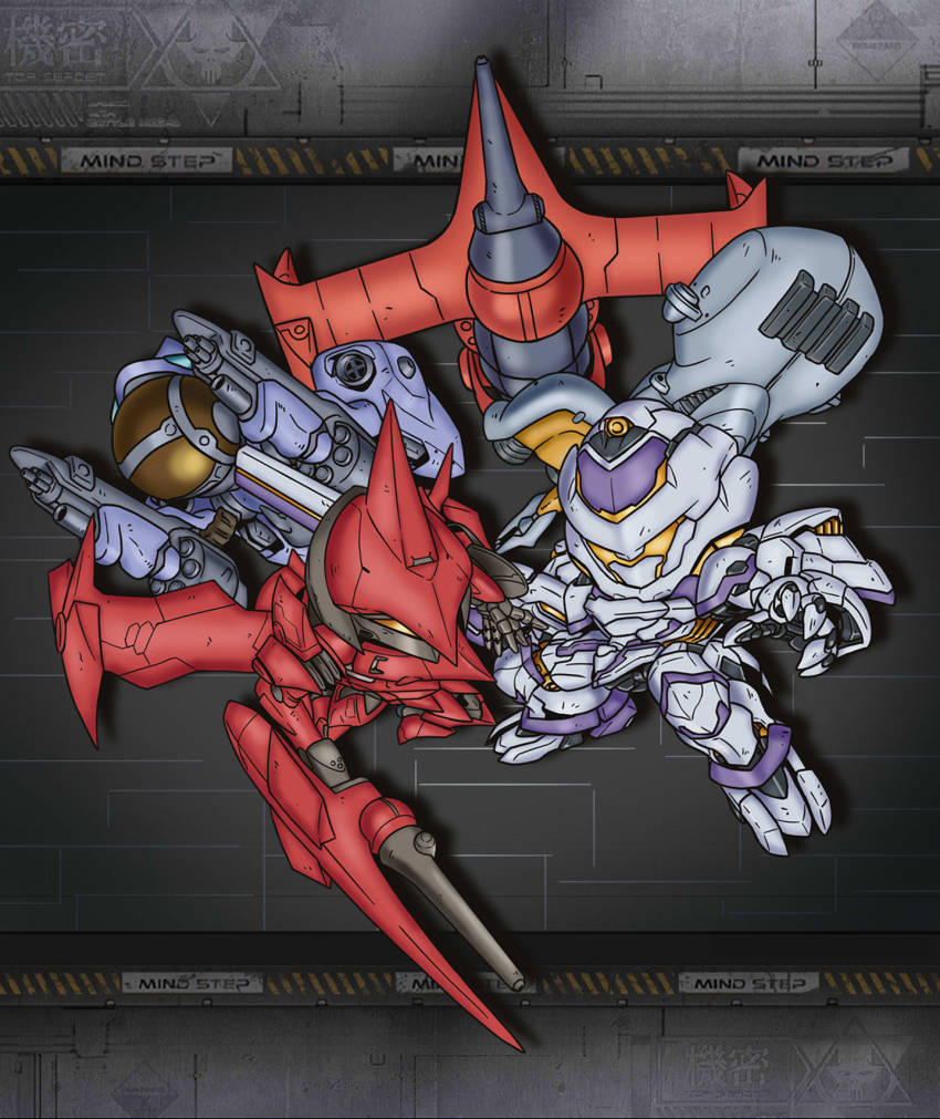 cowboy_bebop, crossover, gun, hammerhead_(cowboy_bebop), highres, holding, holding_gun, holding_weapon