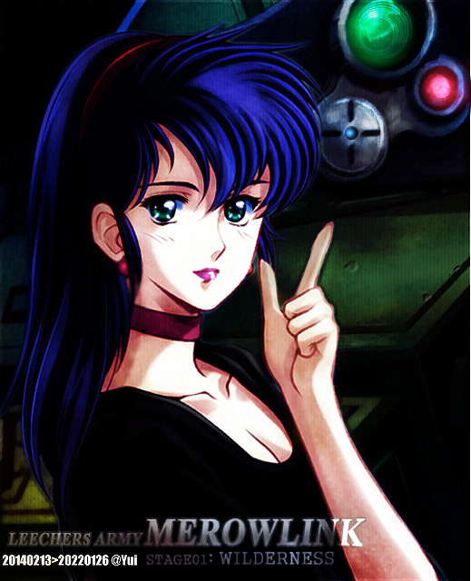 1girl, blue_hair, choker, green_eyes, hairband, kikou_ryouhei_mellowlink, long_hair, lulucy_ramon, mecha, robot, scopedog, shuraku_yui, soukou_kihei_votoms