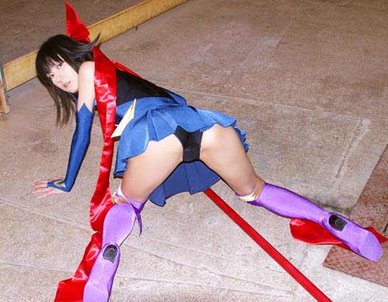 1girl, ass, bent_over, black_hair, boots, cosplay, cosplay_photo, east_asian