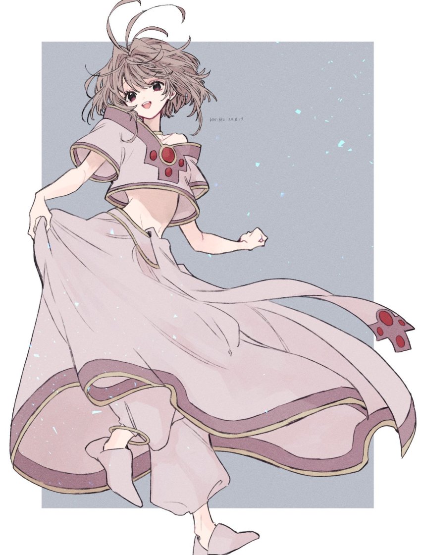 1girl, cardcaptor_sakura, ei_(gibeon), full_body, highres, kinomoto_sakura, medium_hair, navel