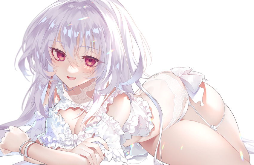 1girl, ahoge, bare_shoulders, bikini, breasts, cleavage, fate/grand_order, fate_(series)