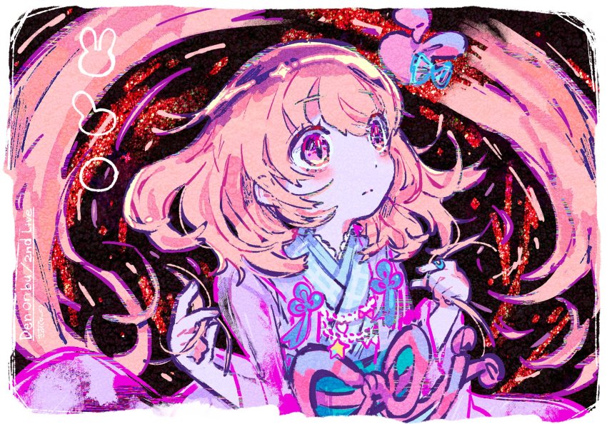 1girl, blush, bow, closed_mouth, denonbu, detached_sleeves, hat, highres