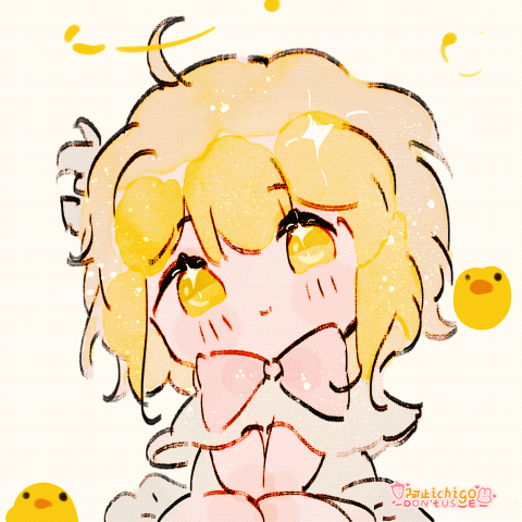 1girl, ahoge, alternate_costume, animated, animated_gif, azhiichigo, blonde_hair, chibi, dress, flower, genshin_impact, hair_flower, hair_ornament, looking_at_viewer, lowres, lumine_(genshin_impact), short_hair_with_long_locks, white_dress, yellow_eyes