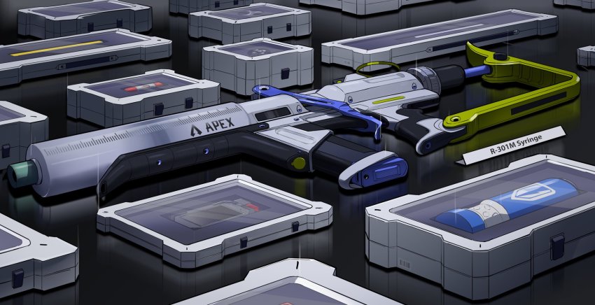 apex_legends, arc_star, assault_rifle, battery, box, explosive, fami_(yellow_skies), grenade