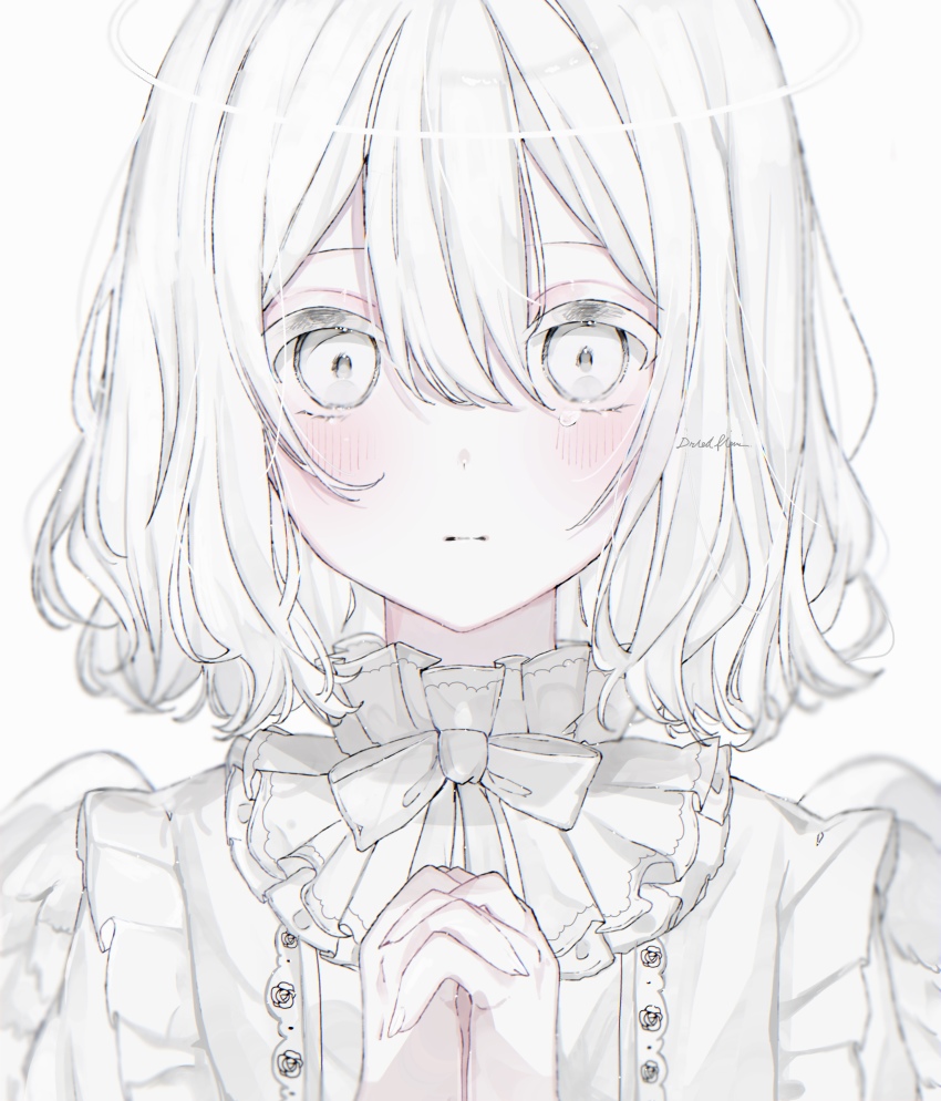 1girl, absurdres, artist_name, bad_id, bad_twitter_id, blurry, bow, bowtie