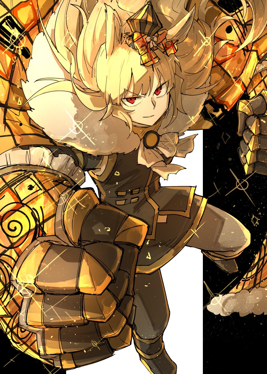 1girl, animal_ears, arknights, bad_id, bad_twitter_id, black_jacket, black_pants, blonde_hair