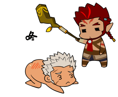 2boys, 3_3, :o, =_=, animated, animated_gif, bara, beard