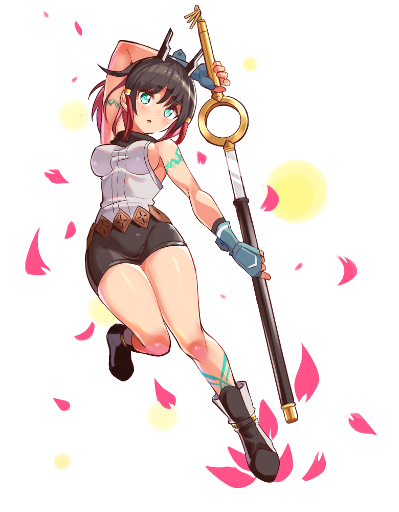 1girl, azure_striker_gunvolt, azure_striker_gunvolt_3, black_boots, blue_eyes, body_markings, boots, breasts