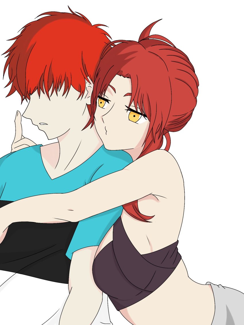 1boy, 1girl, captain_(honkai_impact), couple, gabkur, highres, honkai_(series), honkai_impact_3rd