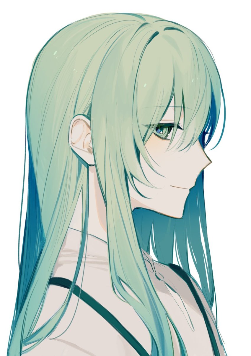 1other, ambiguous_gender, androgynous, blush, closed_mouth, commentary_request, enkidu_(fate), fate/extra