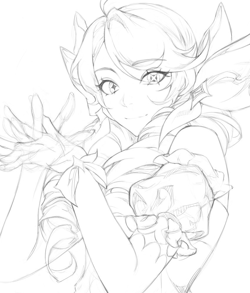 1girl, absurdres, bare_shoulders, bow, closed_mouth, detached_sleeves, dress, drill_hair