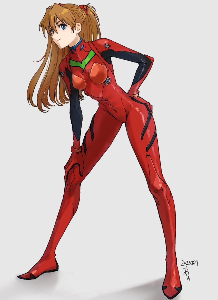 1girl, 2022, arano_nknk, blue_eyes, bodysuit, breasts, brown_hair, closed_mouth