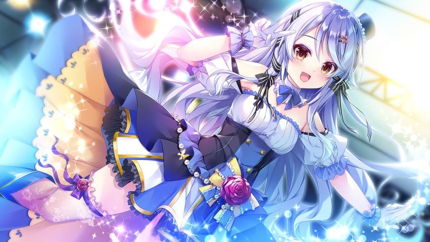 1girl, :d, black_hat, blue_bow, blue_bowtie, blush, boots, bow