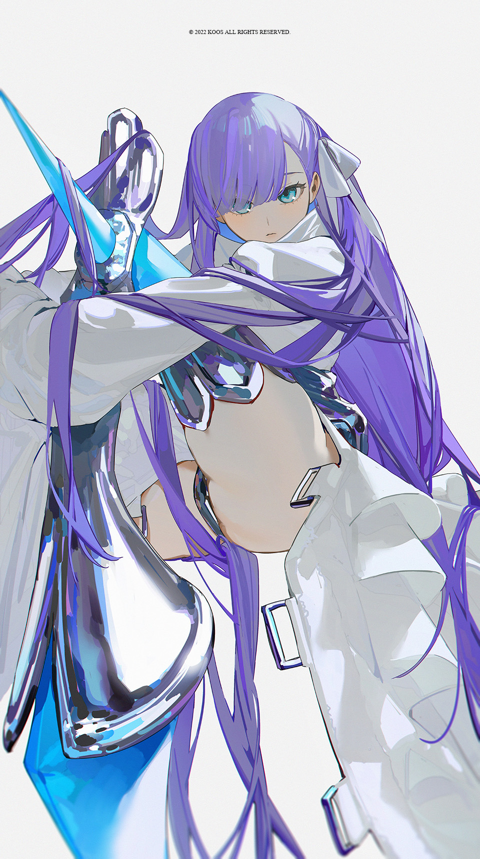 1girl, blue_eyes, expressionless, fate/grand_order, fate_(series), grey_panties, hair_ribbon, highres