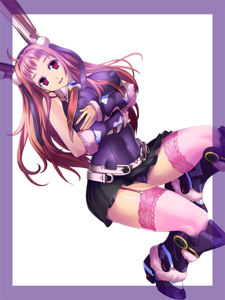 1girl, animal_ears, breast_hold, breast_lift, breasts, brown_hair, female_focus, fujimon