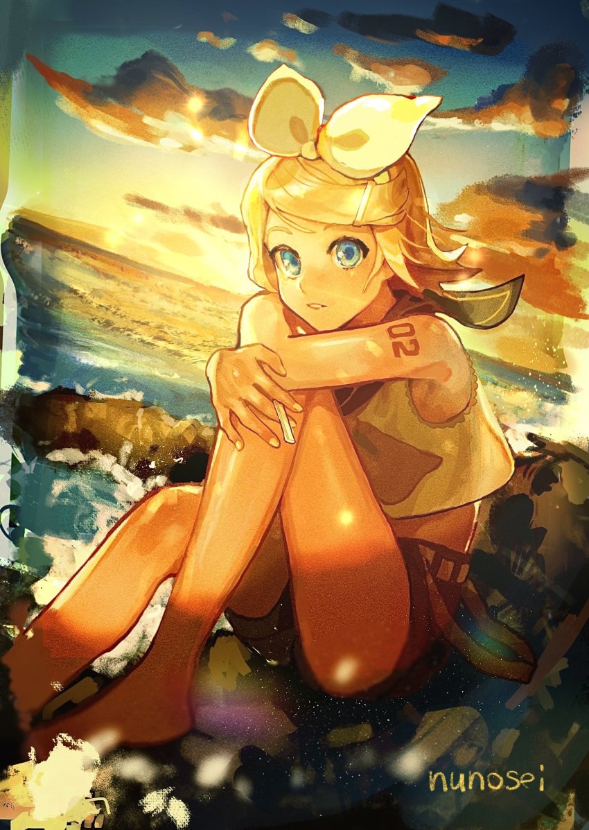artist_name, backlighting, bad_id, bad_twitter_id, bare_arms, bare_shoulders, barefoot, blonde_hair