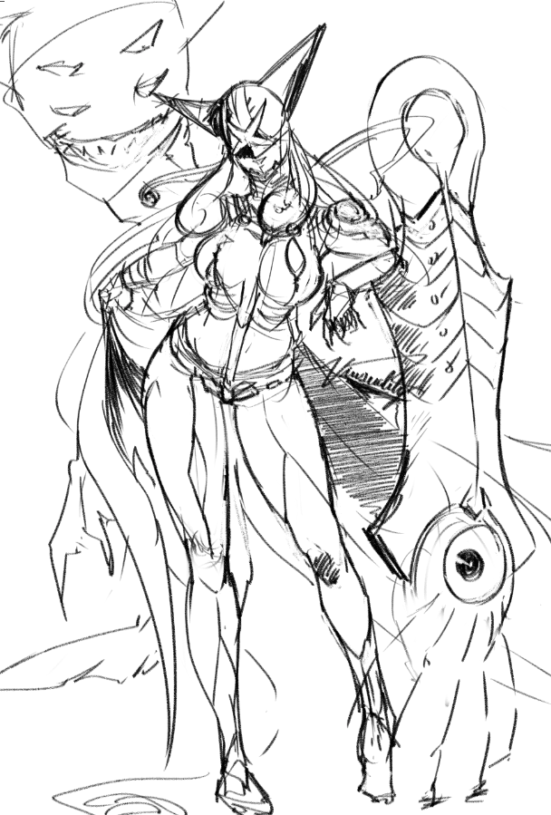 chain, demon, demon_girl, digimon, fallen_angel, ladydevimon, ladydevimon_x-antibody, mask