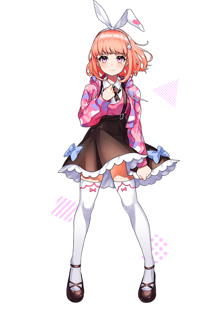 1girl, animal_ears, black_shoes, blush, bow, denonbu, hair_bow, hair_ornament