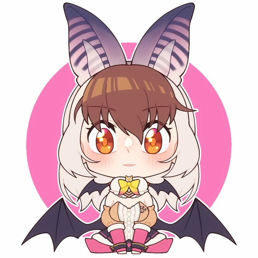 animal_costume, animal_ears, brown_eyes, brown_hair, brown_long-eared_bat_(kemono_friends), hauru_252, highres, kemono_friends