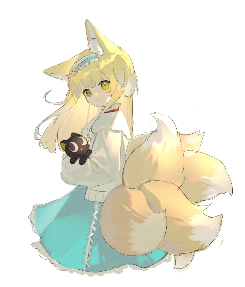 1girl, absurdres, alternate_costume, alternate_hairstyle, animal, animal_ear_fluff, animal_ears, arknights