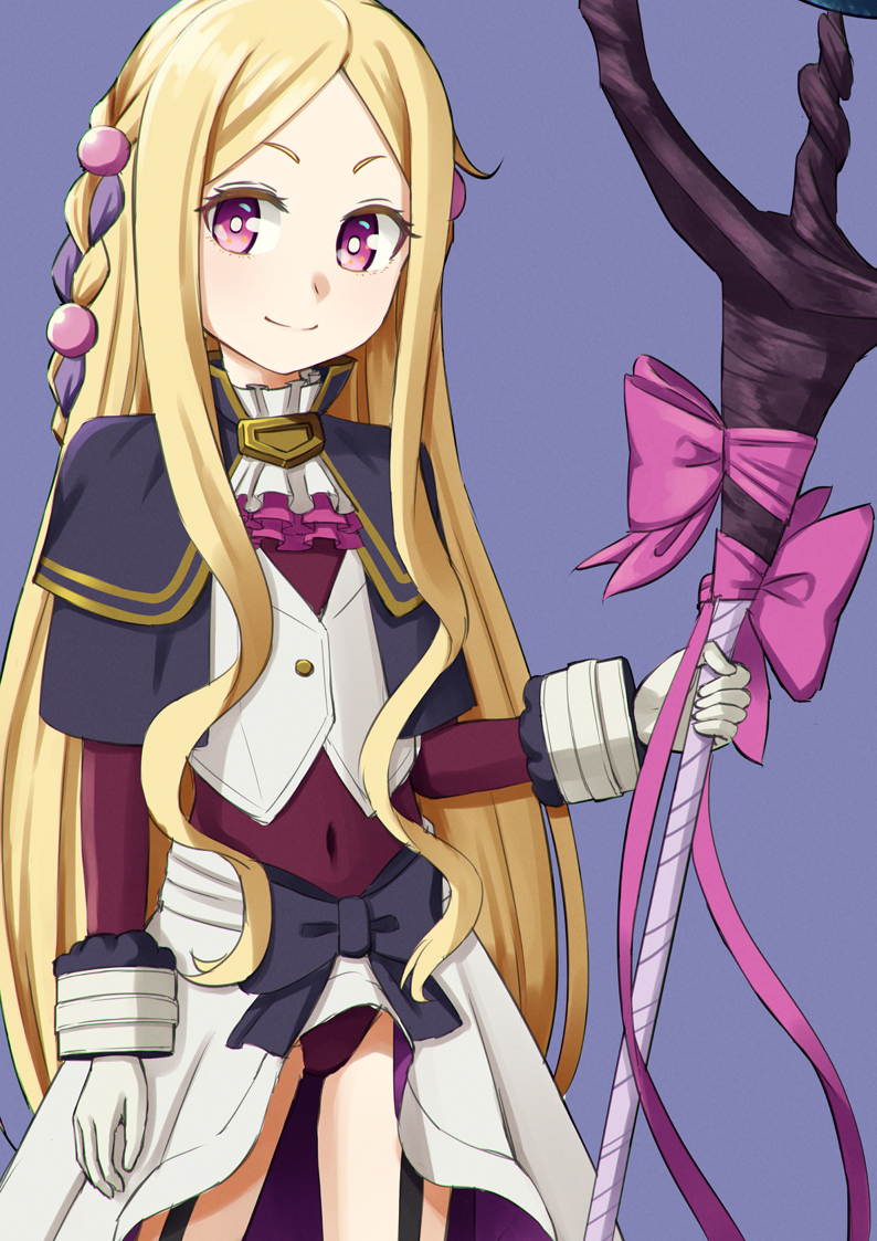 1girl, blonde_hair, covered_navel, easy_(aqk7bdqt), gloves, long_hair, ludens_(mahoutsukai_reimeiki), mahoutsukai_reimeiki