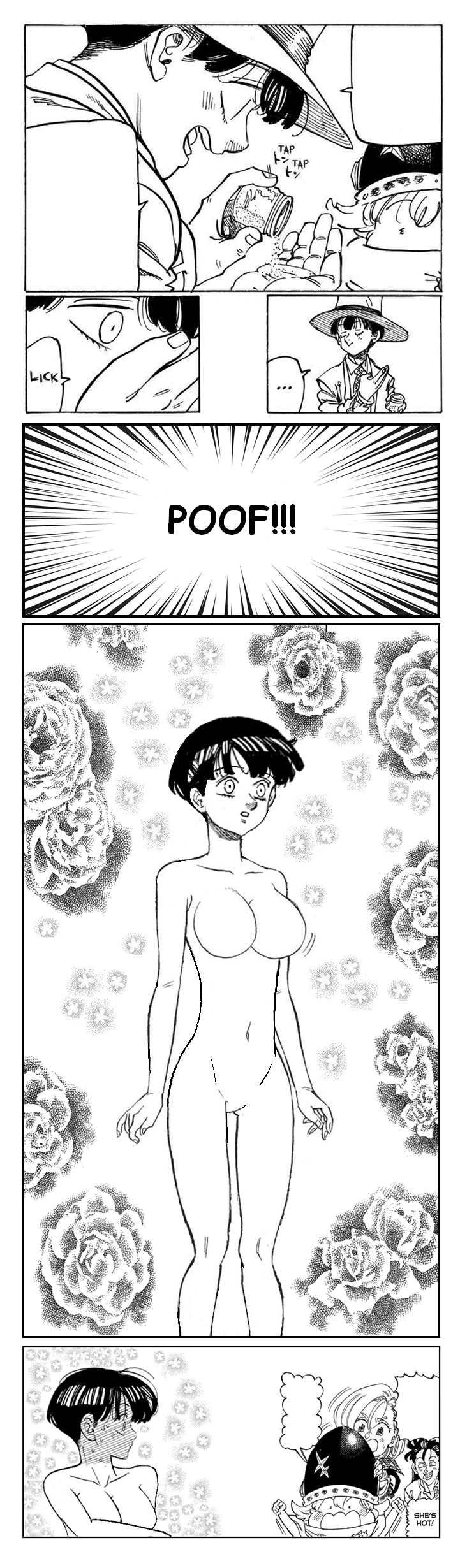 2boys, 2girls, absurdres, androgynous, anne_(mokushiroku_no_yonkishi), blush, bouncing_breasts, breasts