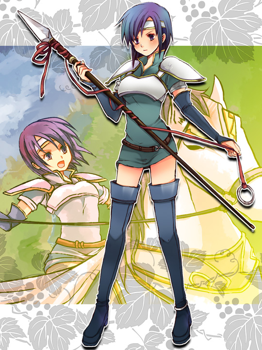 1girl, armor, armored_dress, barding, belt, blue_hair, breastplate, catria_(fire_emblem)