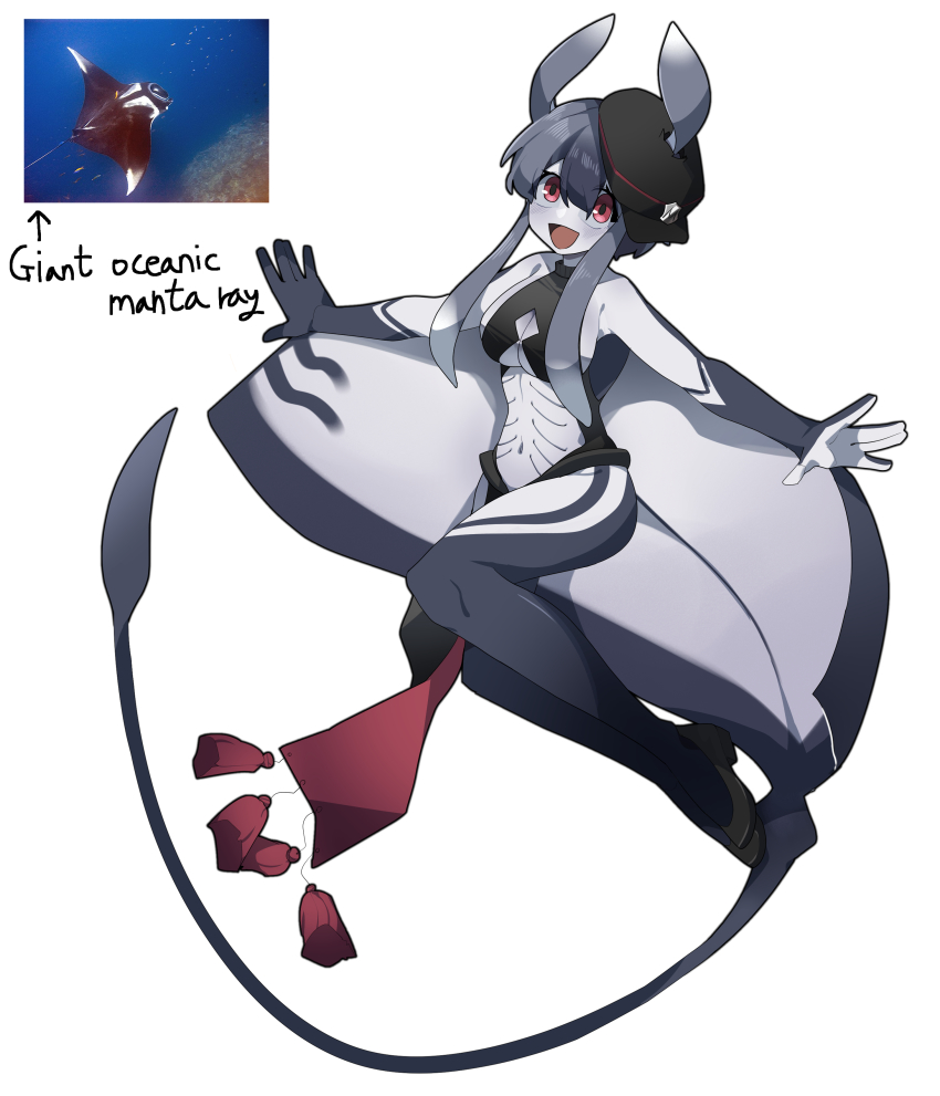 1girl, absurdres, animal, bad_id, bad_pixiv_id, black_footwear, black_headwear, black_skin