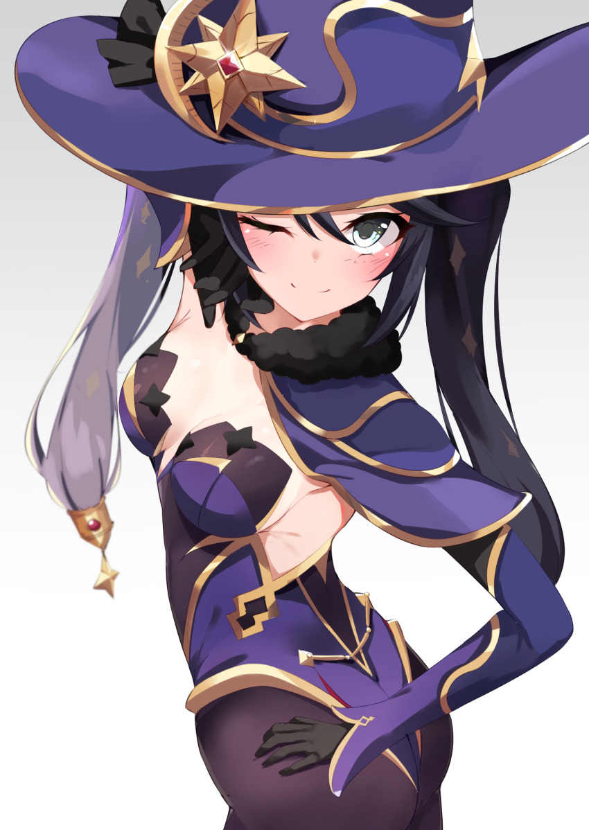 1girl, black_gloves, black_hair, blush, bodysuit, bodysuit_under_clothes, breasts, brown_pantyhose