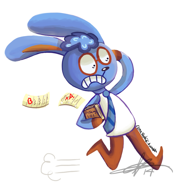 1boy, animal_crossing, book, doc_(animal_crossing), glasses, looking_away, necktie, nintendo