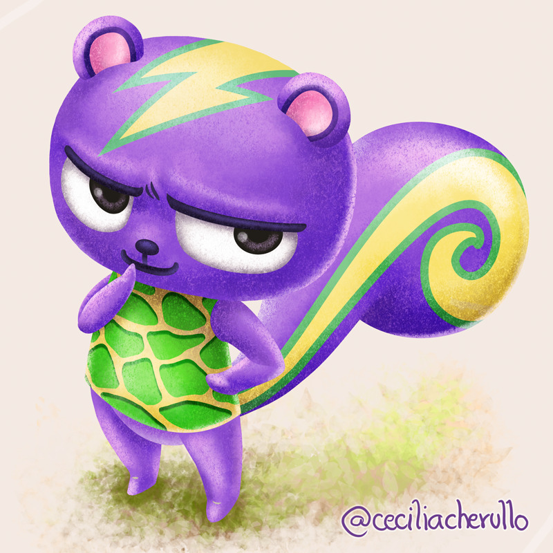 1boy, animal_crossing, beige_background, cecilia_cherullo, green_shirt, hand_on_own_hip, hand_on_own_face, looking_up