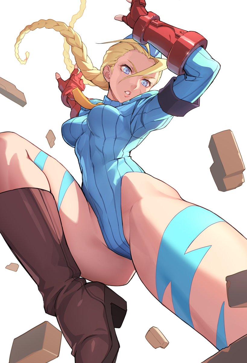 1girl, ahoge, ameno_tetsuo, antenna_hair, beret, blonde_hair, blue_eyes, blue_leotard