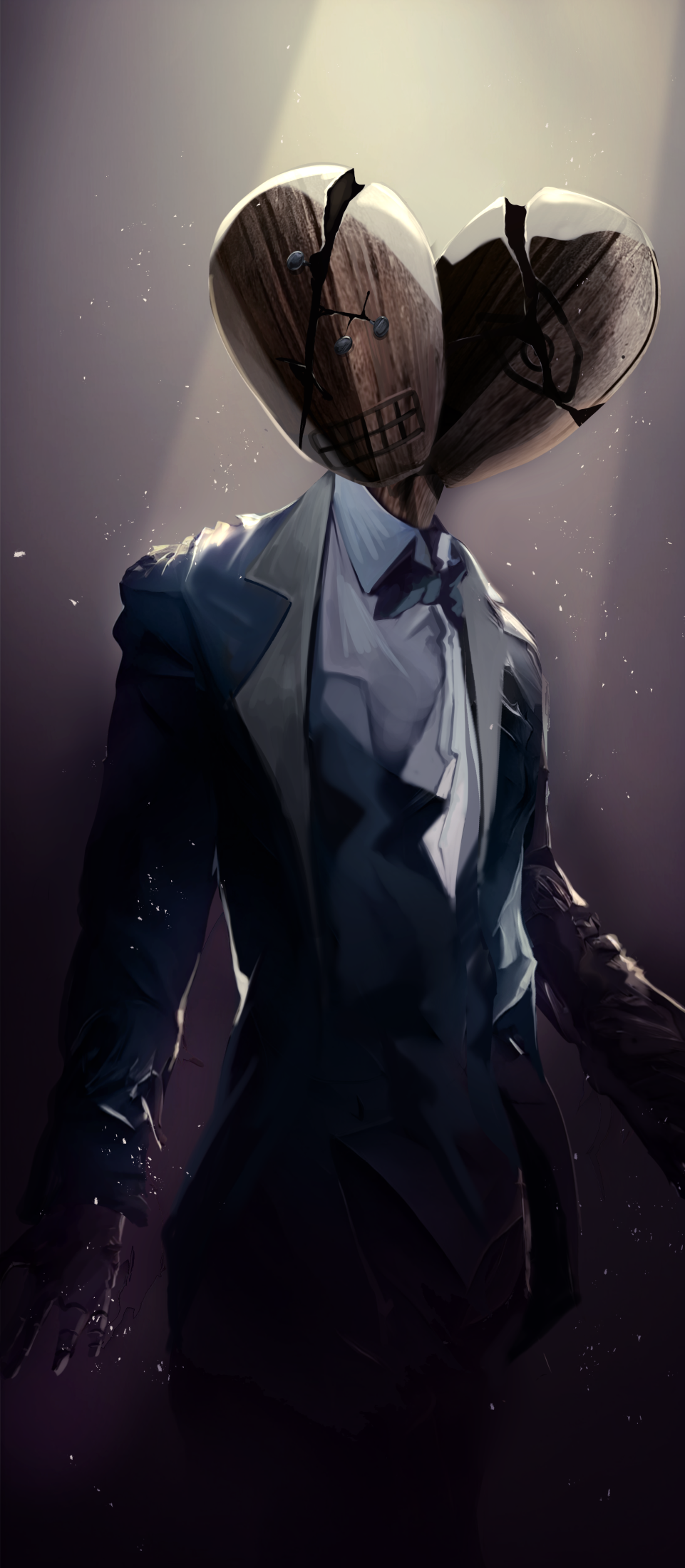 1other, black_bow, black_bowtie, blue_archive, bow, bowtie, business_suit, crack
