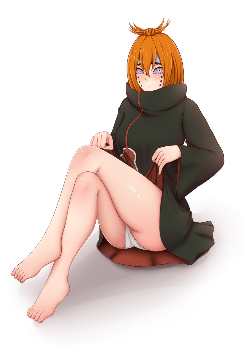 1girl, absurdres, ajisai_(naruto), akatsuki_uniform, alternate_costume, alternate_eye_color, alternate_hair_color, animal_path