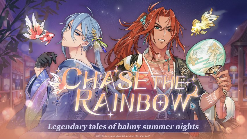 2boys, aqua_eyes, blue_eyes, blue_hair, brown_eyes, dante_(eternal_hanabi)_(nu_carnival), dante_(nu_carnival), dark-skinned_male