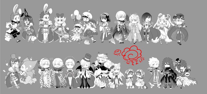 6+boys, 6+girls, :3, abs, absurdres, alchemist_(ragnarok_online), animal_ears, antennae