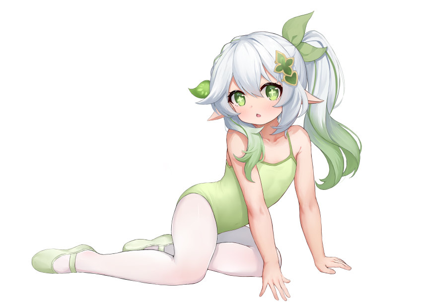 1girl, absurdres, all_fours, athletic_leotard, ballerina, ballet_slippers, female_focus, flat_chest