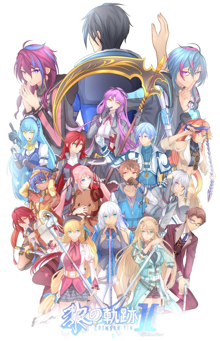 1other, 6+boys, 6+girls, aaron_wei, absurdres, agnes_claudel, artist_request, blonde_hair