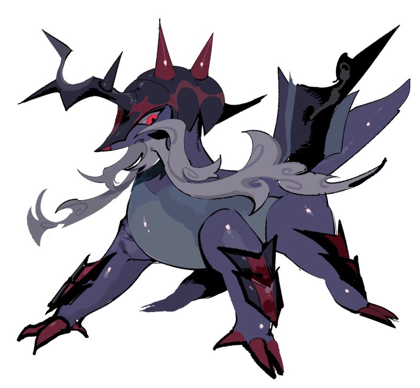 beard, claws, facial_hair, fangs, highres, hisuian_samurott, motyako, nintendo, pokemon, shell, solo, whiskers